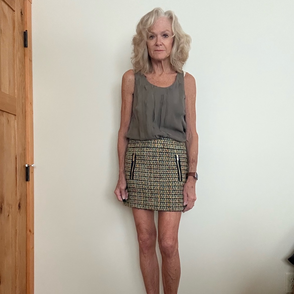 Chic Multicolor Tweed Skirt